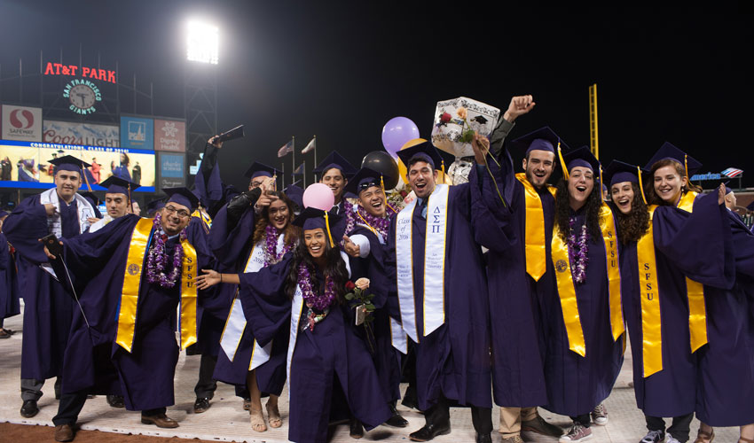 Students at Commencement