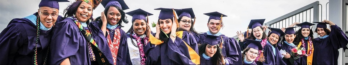 Students at graduation ceremony