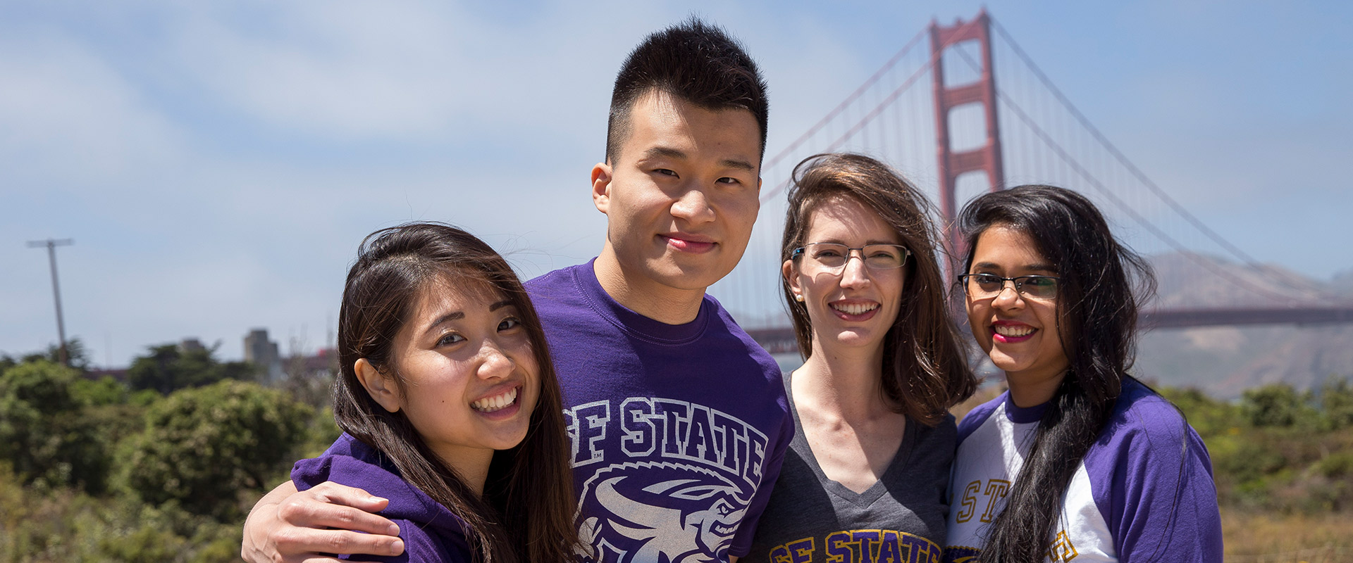 International Students at The Golden Gate Bridge